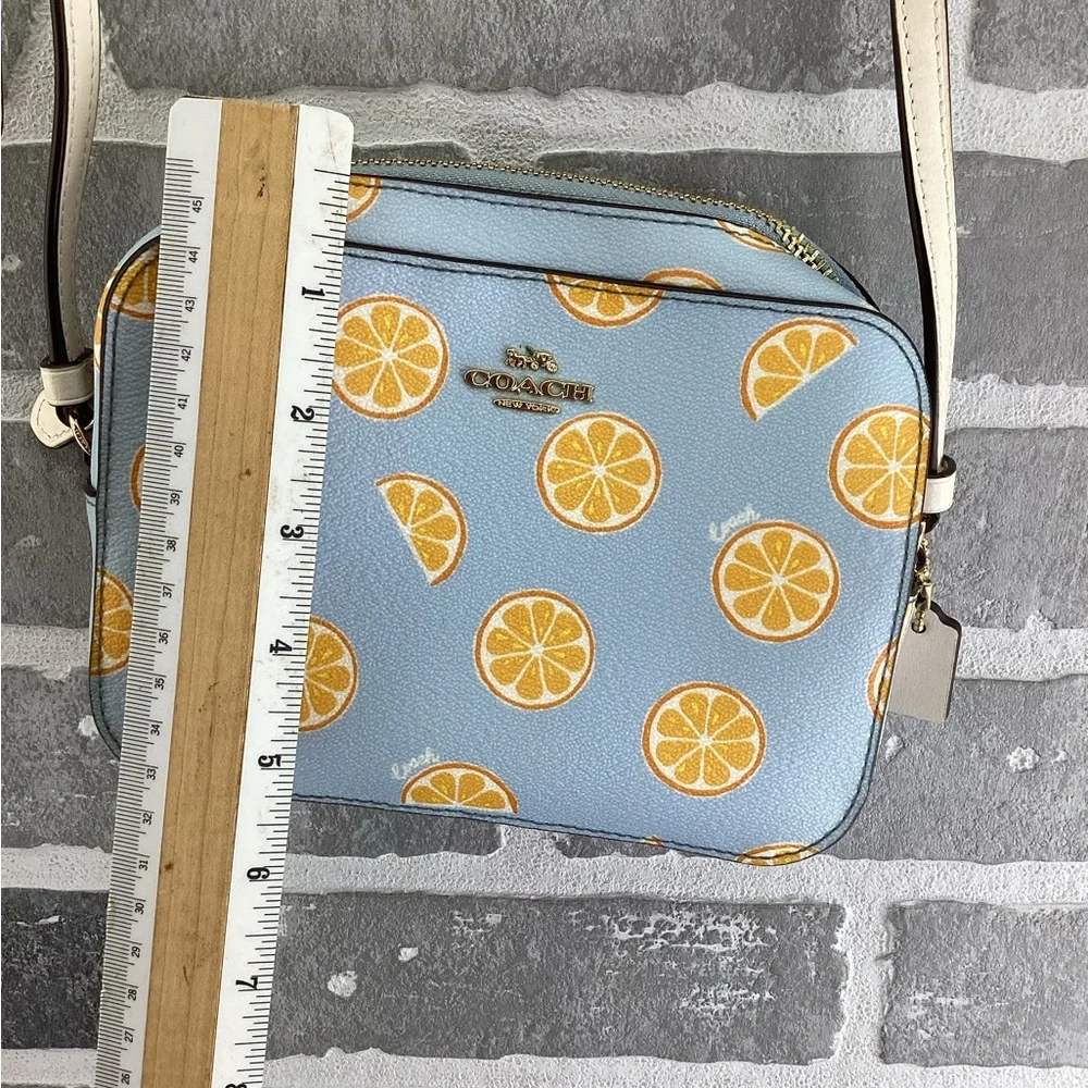 COACH Mini Camera Bag With Orange Print and matching card wallet - Picture 9 of 9